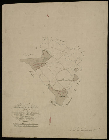 Plan du cadastre napoléonien - Peronne (Sainte-Radegonde) : tableau d'assemblage