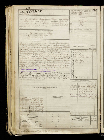 Renoux, Gédéon Adolphe, né le 15 mai 1896 à Nesle-Normandeuse (Seine-Maritime), classe 1916, matricule n° 613, Bureau de recrutement d'Abbeville