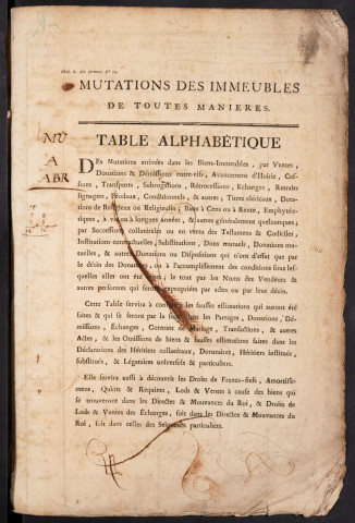 Tables des vendeurs du bureau d’Amiens pour la période 1774-1776