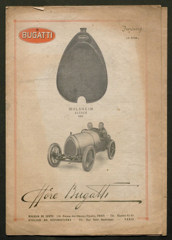 Publicités automobiles : Bugatti