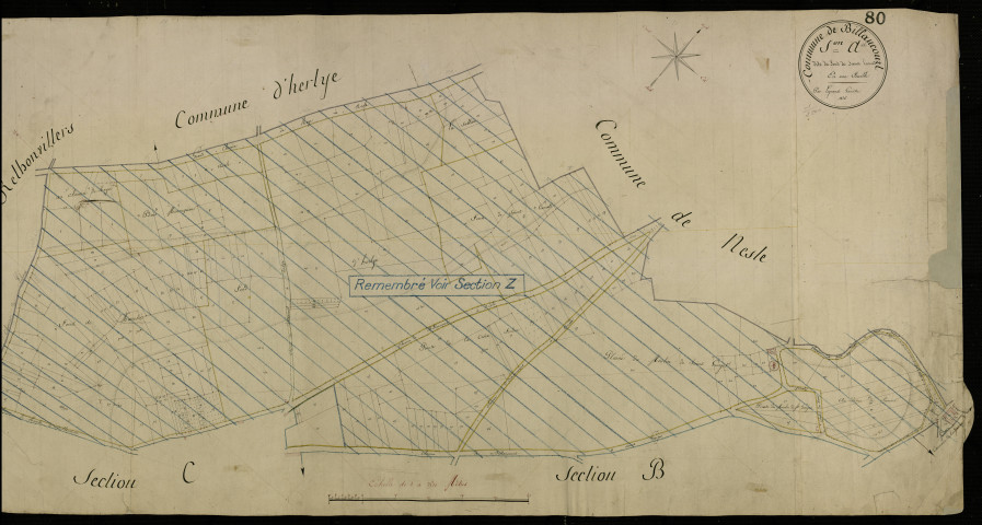Plan du cadastre napoléonien - Billancourt : Fond de Saint Léonard (Le), A