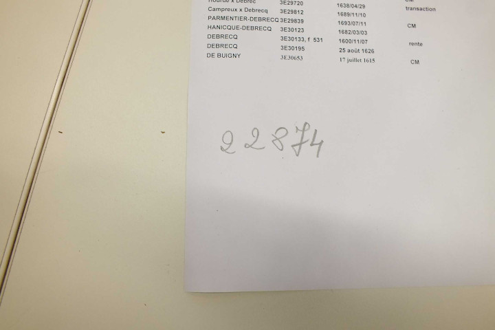 Etude de Me Henri Louette à Amiens (étude n°22). Minutes de l'année 1690