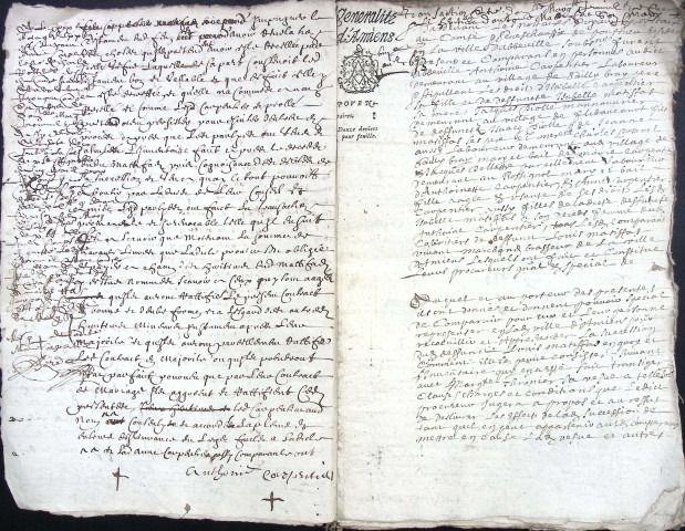 Etude de Me Augustin Perdu à Amiens (étude n°26). Minutes de l'année 1674