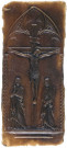 Modèle de décor de cloche, à cire perdue, figurant la Crucifixion