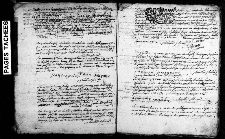 Chipilly (Saint-Martin) : baptêmes, mariages, sépultures