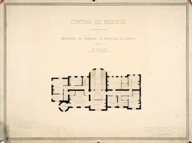 Château de Baizieux.- Propriété de Madame la Marquise de Lameth - Etage