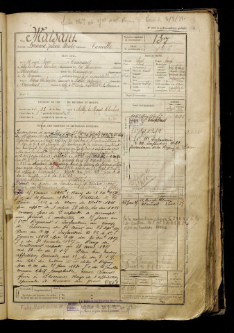 Maisant, Bernard Julien Alcide, né le 18 mai 1900 à Cramont (Somme), classe 1920, matricule n° 137, Bureau de recrutement d'Abbeville