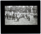 Revue du 14 juillet 1904 - le 3e chasseurs à cheval la pose après la revue