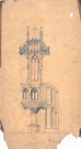 Eglise, projet de chaire dessiné par l'architecte Delefortrie