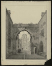 Porte du cloître, rue de la Barge et Eglise des célestins, Amiens, 1725