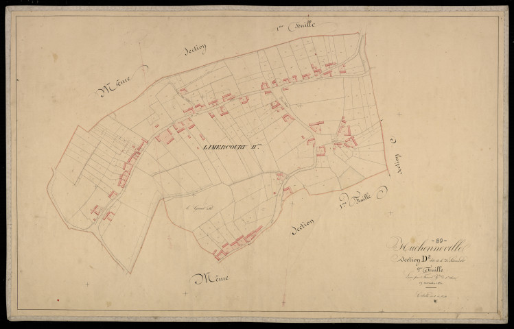 Plan du cadastre napoléonien - Hucheneville : Hameau de Limercourt (Le), D2