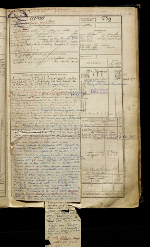 Caron, Gaëtan Joseph Marius, né le 12 mars 1896 à Belloy-en-Santerre (Somme), classe 1916, matricule n° 239, Bureau de recrutement de Péronne