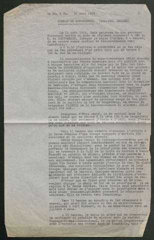 Témoignage de Delree (Capitaine) et correspondance avec Jacques Péricard