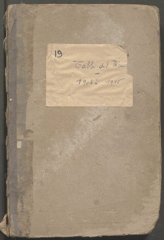 Table des successions et absences du bureau de Domart-en-Ponthieu