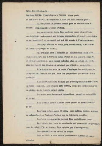 Péronne. Demande d'indemnisation des dommages de guerre : dossier Morval-Carlier