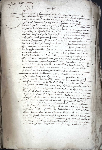 Etude de Me Jean Ricart à Amiens (étude n°9). Minutes de l'année 1627