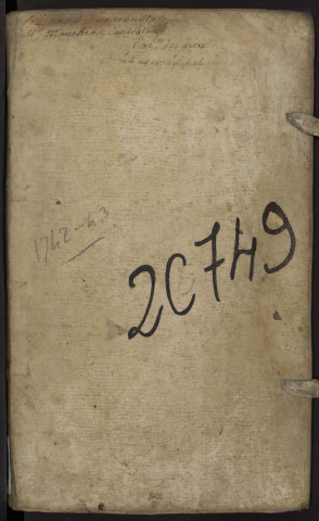Contrôle des actes du bureau d'Andainville pour la période du 7 mai 1742 au 17 décembre 1743