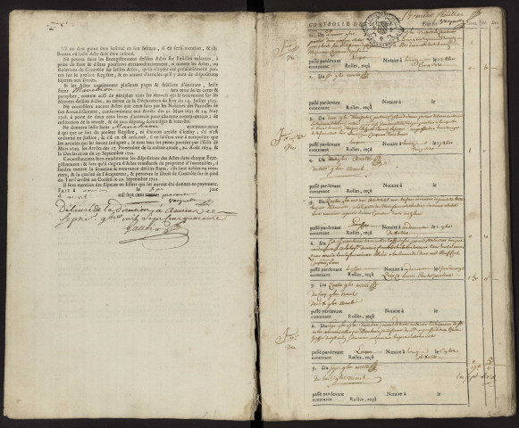 Contrôle des actes du bureau d'Andainville pour la période du 1er novembre 1740 au 1er mai 1742