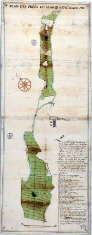 Plan des préés du Marquisat de Renty 1753