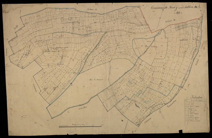 Plan du cadastre napoléonien - Fresnoy-Au-Val : Bois de Deffoy (Le), D (postérieurement désignée D1)