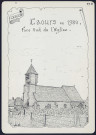 Caours en 1980 : face sud de l'église - (Reproduction interdite sans autorisation - © Claude Piette)