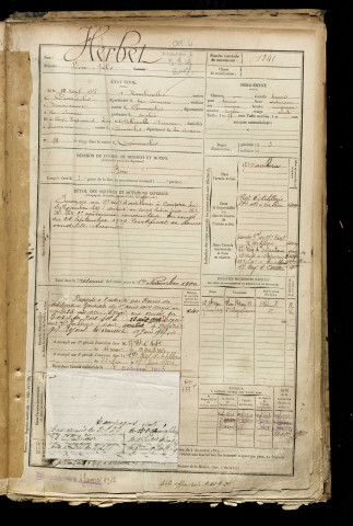 Herbet, Léon Jules, né le 12 avril 1876 à Ramburelles (Somme), classe 1896, matricule n° 1241, Bureau de recrutement d'Abbeville