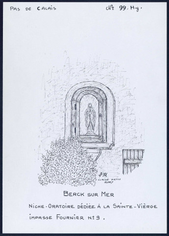 Berck (Pas-de-Calais) : niche oratoire dédiée à la Sainte-Vierge - (Reproduction interdite sans autorisation - © Claude Piette)