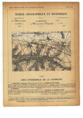 Wiencourt L Equipee : notice historique et géographique sur la commune