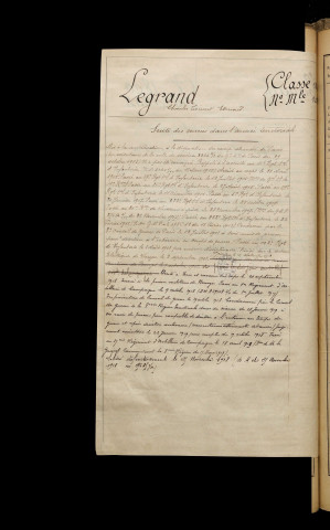 Legrand, Charles Léonard Edmond, né le 16 mai 1870 à Esmery-Hallon (Somme), classe 1890, matricule n° 1055, Bureau de recrutement de Péronne