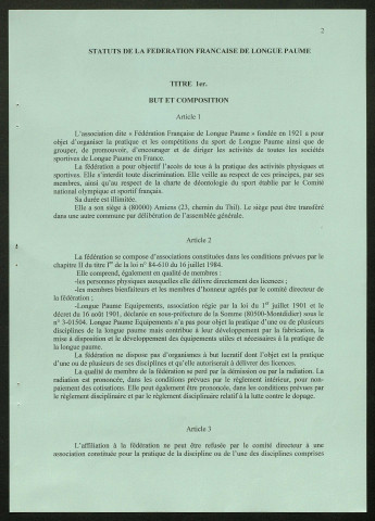 Longue Paume Infos (numéro 47), bulletin officiel de la Fédération Française de Longue Paume