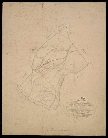 Plan du cadastre napoléonien - Belloy-Saint-Leonard (Belloy Saint Léonard) : tableau d'assemblage