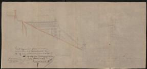 Projet d'agrandissement du Kursaal d'Onival. Plan en élévation et de profil du mur côté Cayeux