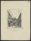 Escalier d'une maison de la rue des orfèvres en 1838 à Amiens. 59e article, 2e série