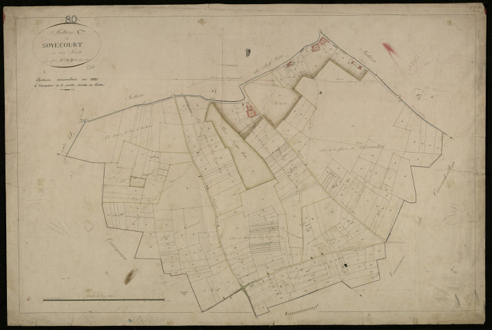 Plan du cadastre napoléonien - Soyecourt : C