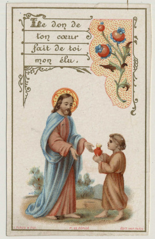 Le don de ton coeur fait de toi mon élu. Le Sacré Coeur de Jésus