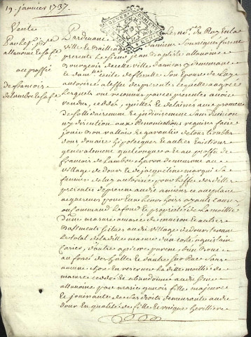 Etude de Me Firmin Magnier à Amiens (étude n°4). Minutes de l'année 1737