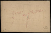 Plan du cadastre napoléonien - Biencourt : unique 2 et partie de la section unique 1 développée