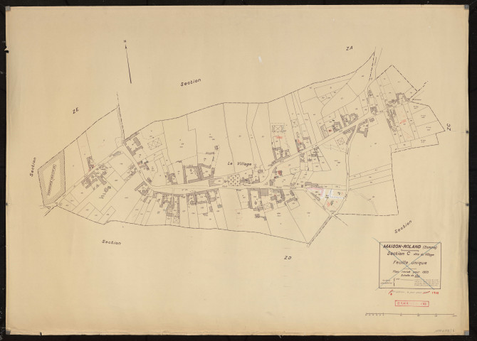 Plan du cadastre rénové - Maison-Roland : section C