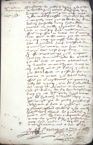 Etude de Me Antoine Limeu à Amiens (étude n°6). Minutes de l'année 1656