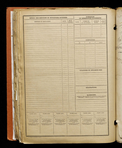 Inconnu, classe 1917, matricule n° 155, Bureau de recrutement d'Amiens