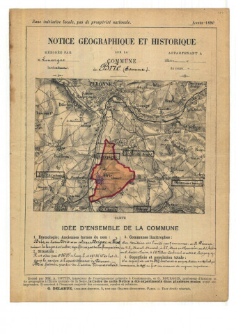 Brie : notice historique et géographique sur la commune