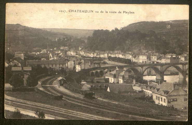 Châteaulin vu de la route de Pleyben
