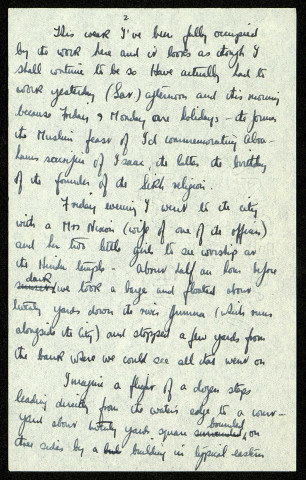 Lt R. Goldwater RA, RA Mess MUTTRA, India Command, 18 Nov. 45 : lettre de Raymond Goldwater à son frère Stan