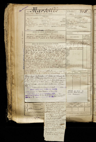 Marseille, Albert Alphonse Charles, né le 26 octobre 1894 à Quend (Somme), classe 1914, matricule n° 798, Bureau de recrutement d'Abbeville