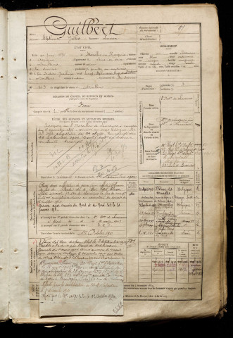 Guilbert, Alphonse Jules Lucien, né le 10 juin 1876 à Marolles-en-Hurepoix (Essonne), classe 1896, matricule n° 97, Bureau de recrutement d'Abbeville