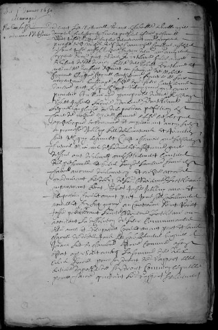 Etude de Me Antoine Perdu à Amiens (étude n°26). Minutes de l'année 1650