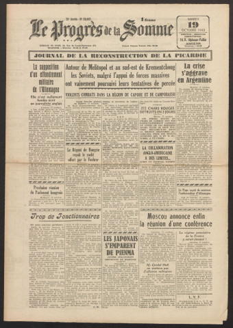 Le Progrès de la Somme, numéro 23102, 19 octobre 1943