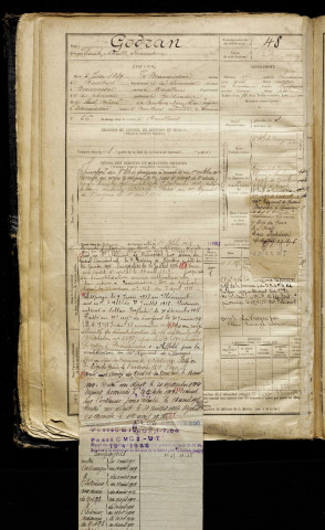 Godran, Emile Achille Fernand, né le 05 juin 1889 à Beauquesne (Somme), classe 1909, matricule n° 48, Bureau de recrutement d'Abbeville