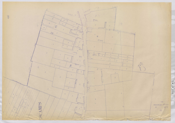 Plan du cadastre rénové - Hescamps-Saint-Clair : section agt d