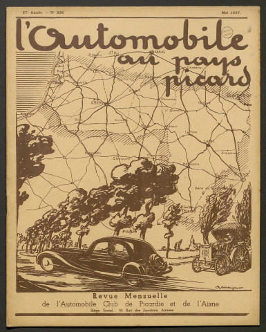 L'Automobile au Pays Picard. Revue mensuelle de l'Automobile-Club de Picardie et de l'Aisne, 308, mai 1937